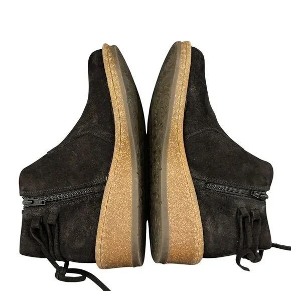 Born Viana Wedge Boots Women's Black Suede Ankle Booties, Size 7 NWOB - Picture 7 of 10